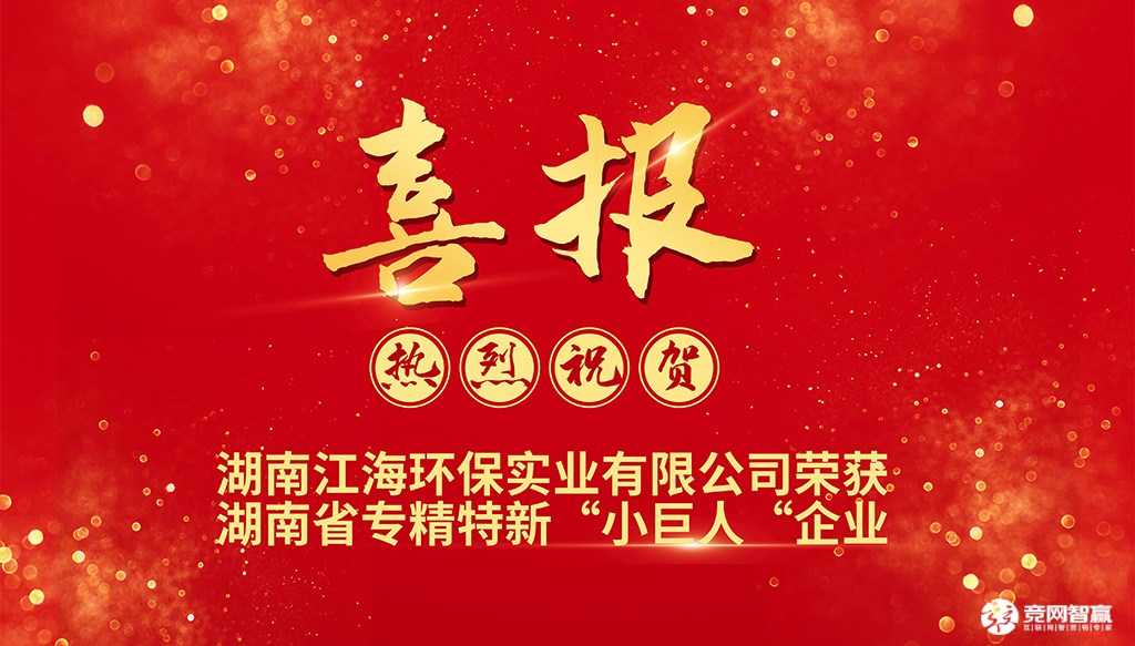 喜訊 湖南江海獲評(píng)2021年“小巨人”企業(yè)稱號(hào)